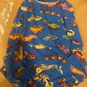 Posh Peanut Blue Hot Wheels Kids Pajama Set